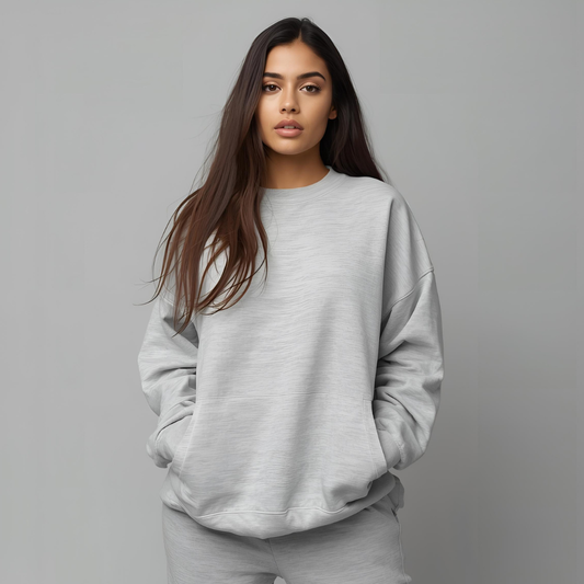 ELARA | Grey Baggy Streetwear Sweatshirt
