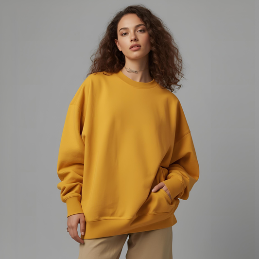 TERRA | Mustard Yellow Oversized Streetwear Sweatshirt